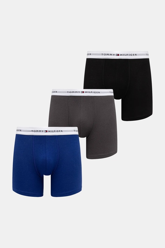 Boxerky Tommy Hilfiger 3-pak potlač modrá UM0UM02941