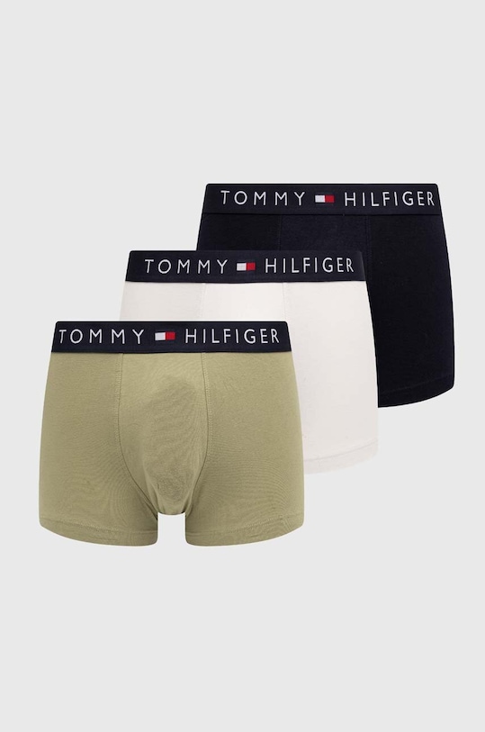 Боксери Tommy Hilfiger 3-pack трикотаж темно-синій UM0UM03180
