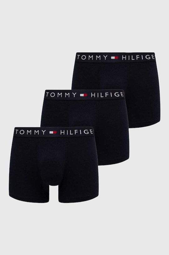 Боксери Tommy Hilfiger 3-pack трикотаж темно-синій UM0UM03180
