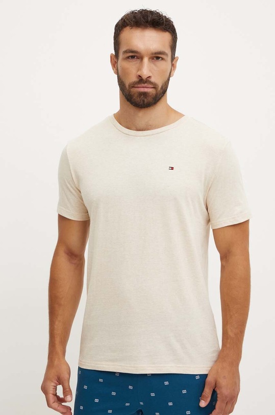Oblečení Bavlněné pyžamo Tommy Hilfiger UM0UM02319 béžová