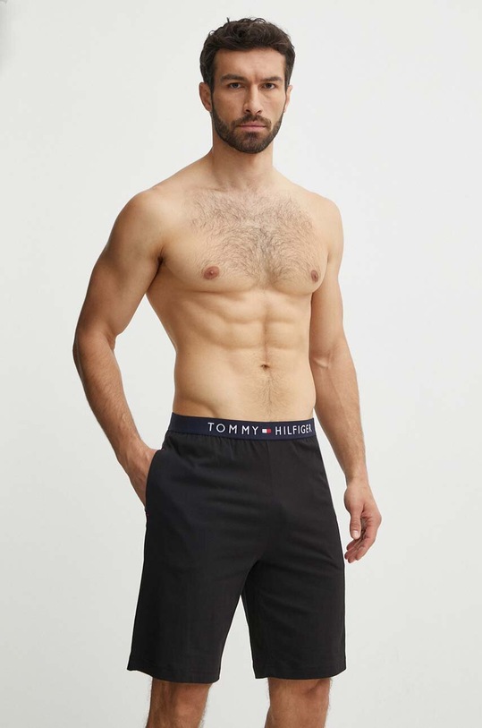 Bavlněné pyžamové šortky Tommy Hilfiger spodní černá UM0UM01203