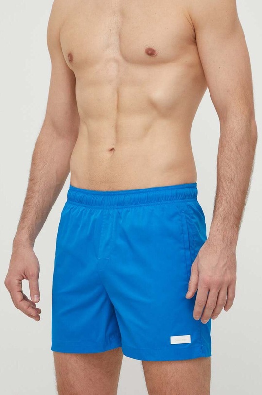 Calvin Klein szorty kąpielowe Planet friendly niebieski KM0KM00939