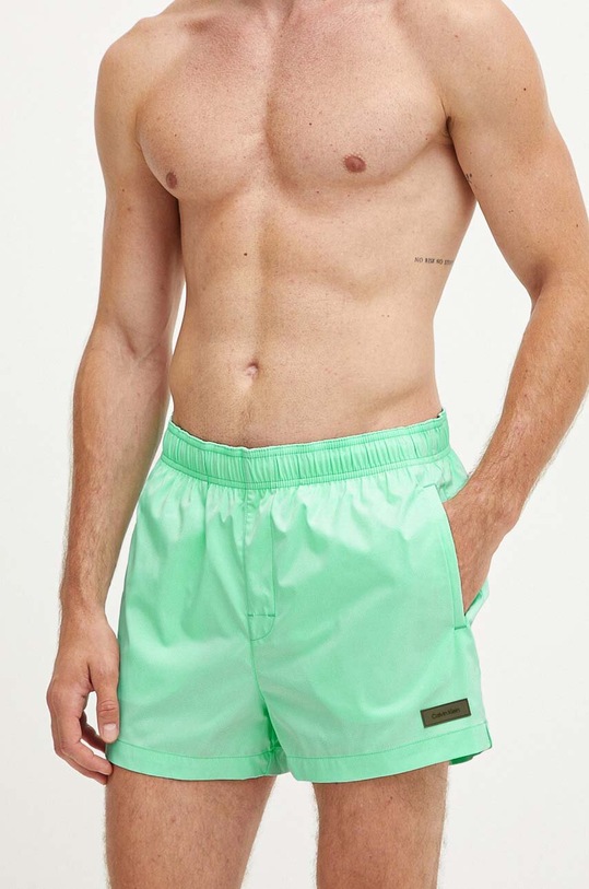 Calvin Klein szorty kąpielowe Planet friendly zielony KM0KM00941