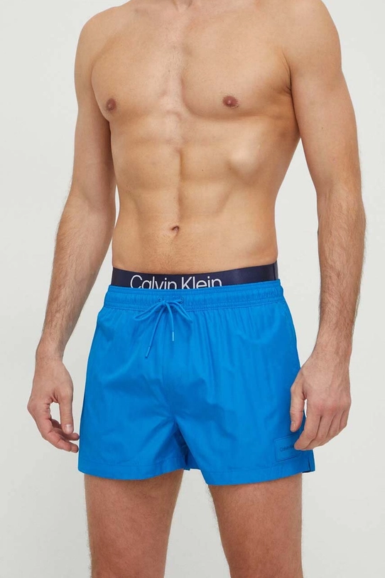 Calvin Klein szorty kąpielowe KM0KM00947 niebieski SS24