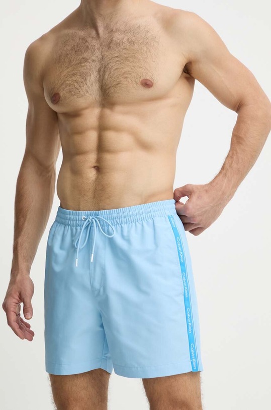 Calvin Klein szorty kąpielowe Planet friendly niebieski KM0KM00955