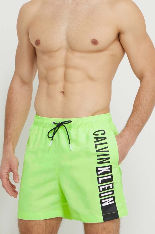 Calvin Klein szorty kąpielowe Planet friendly zielony KM0KM00991