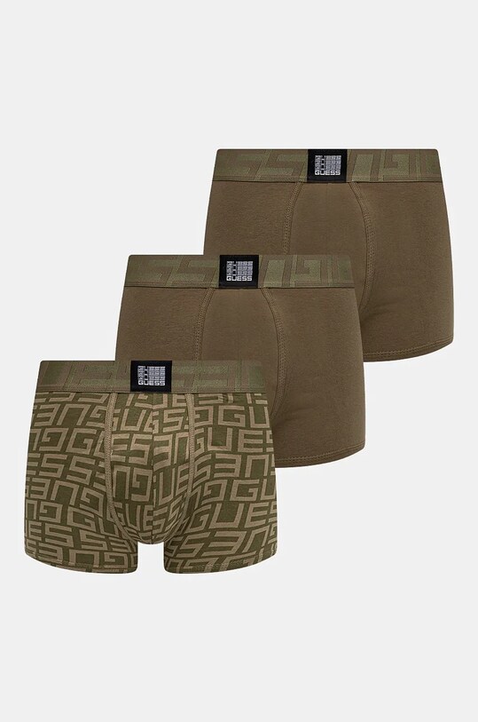 Боксери Guess 3-pack трикотаж зелений U4RG01.K6YW0
