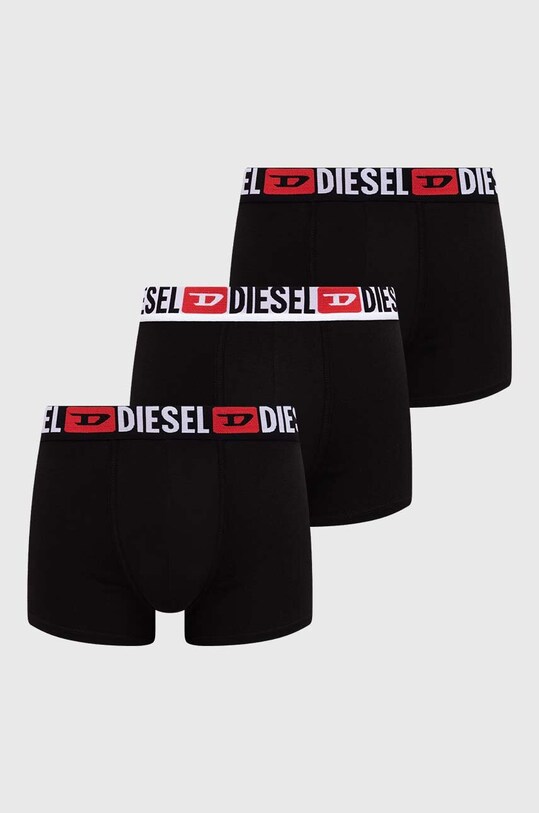 Боксери Diesel 3-pack трикотаж чорний 00ST3V.0DDAI