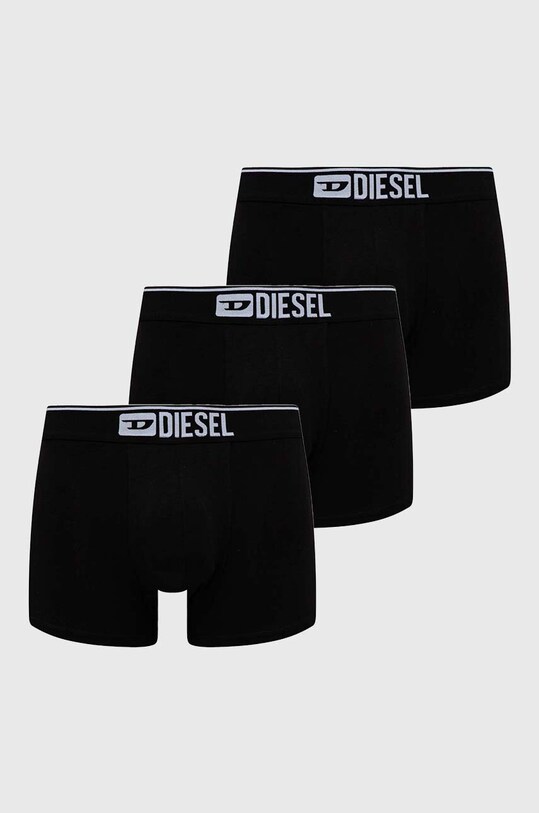 Боксери Diesel 3-pack трикотаж чорний 00ST3V.0GDAC
