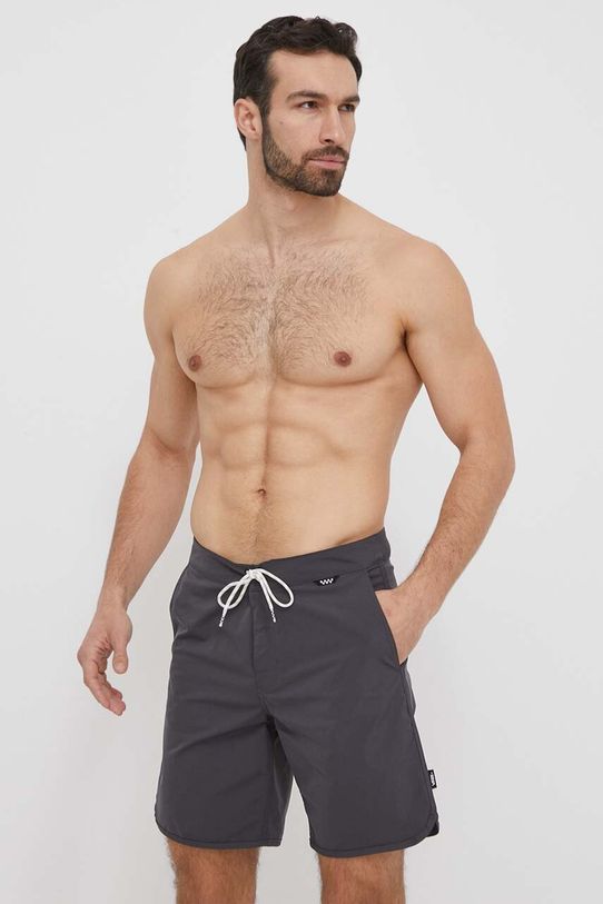 Plavkové šortky Vans sivá VN000G7U1O71