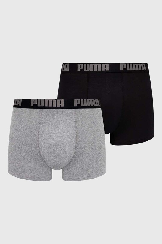 Boxerky Puma 2-pak pletenina sivá 938320