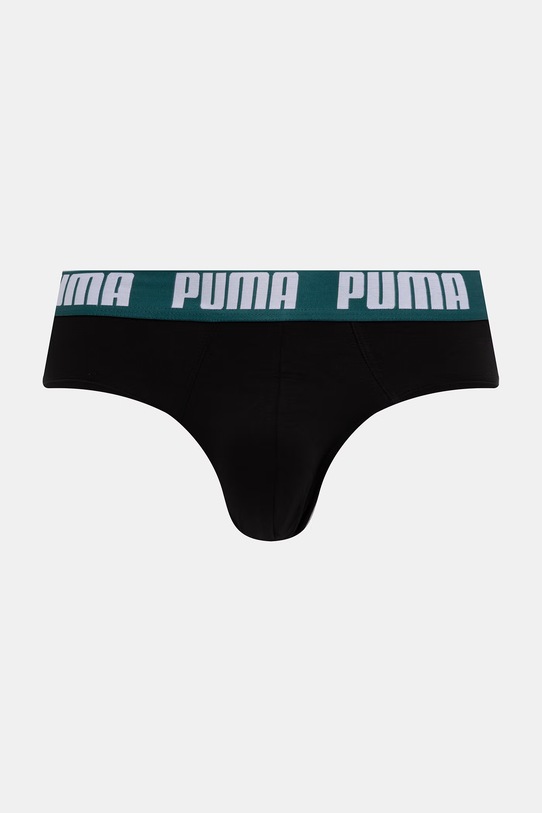 Odzież Puma slipy męskie bawełniane z elastanem Everyday Brief 2-pack 938322 turkusowy