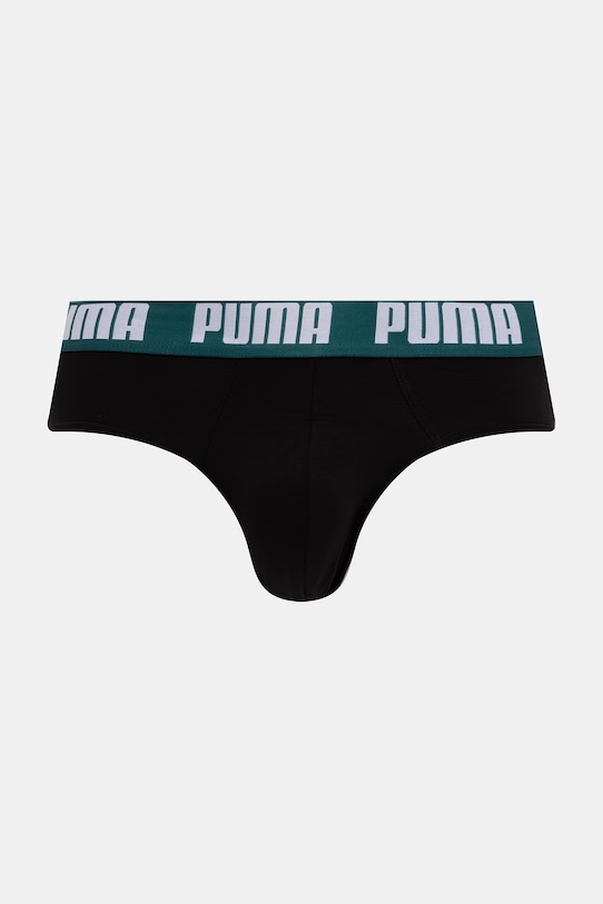 Odzież Puma slipy męskie bawełniane z elastanem Everyday Brief 2-pack 938322 turkusowy