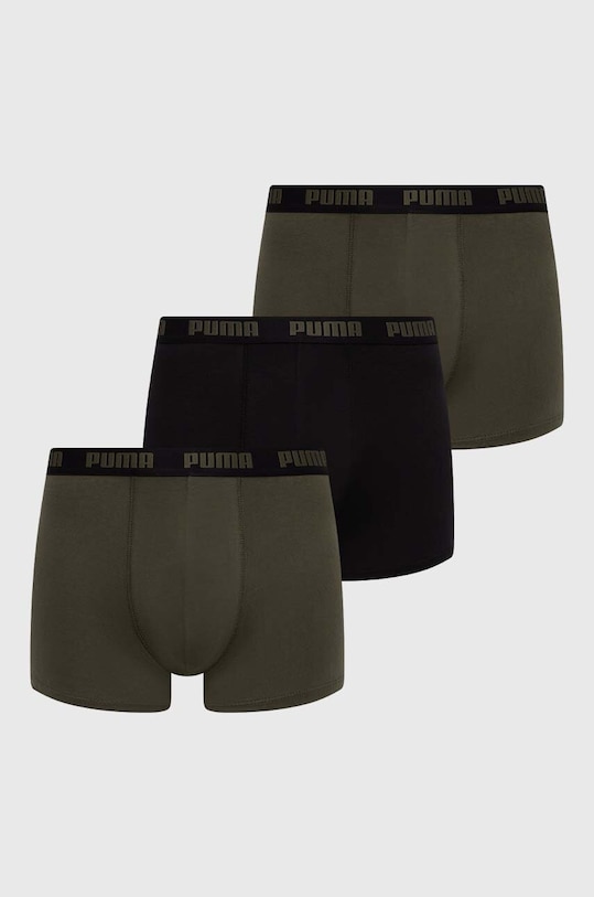 Puma boxeralsó 3 db sima zöld 938327