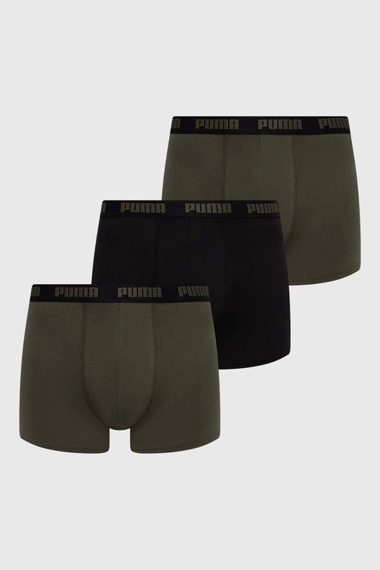 Boxerky Puma 3-pack pletenina zelená 938327