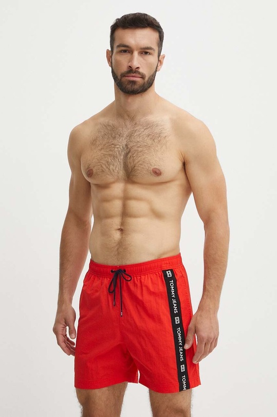 Tommy Jeans szorty kąpielowe UM0UM03142 czerwony SS24
