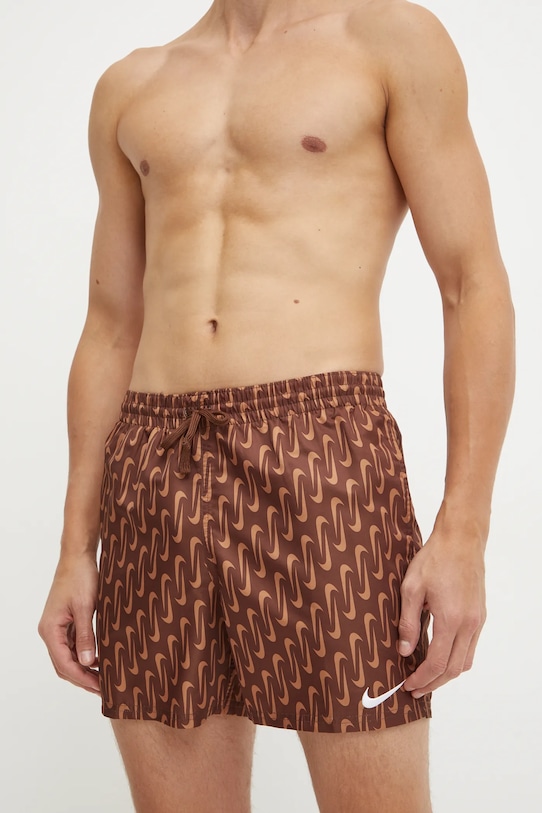 Nike pantaloni scurti de baie Swoosh Link NESSE520 maro AW24
