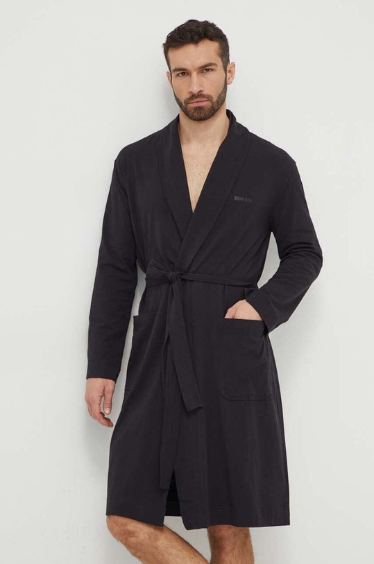 Župan Calvin Klein Underwear pletenina černá 000NM2572E