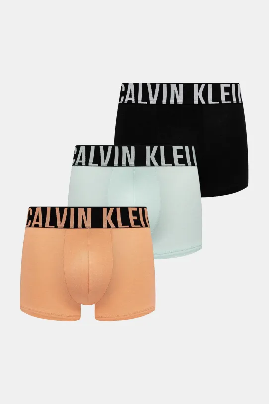 Boxerky Calvin Klein Underwear 3-pack pletenina oranžová 000NB3608A