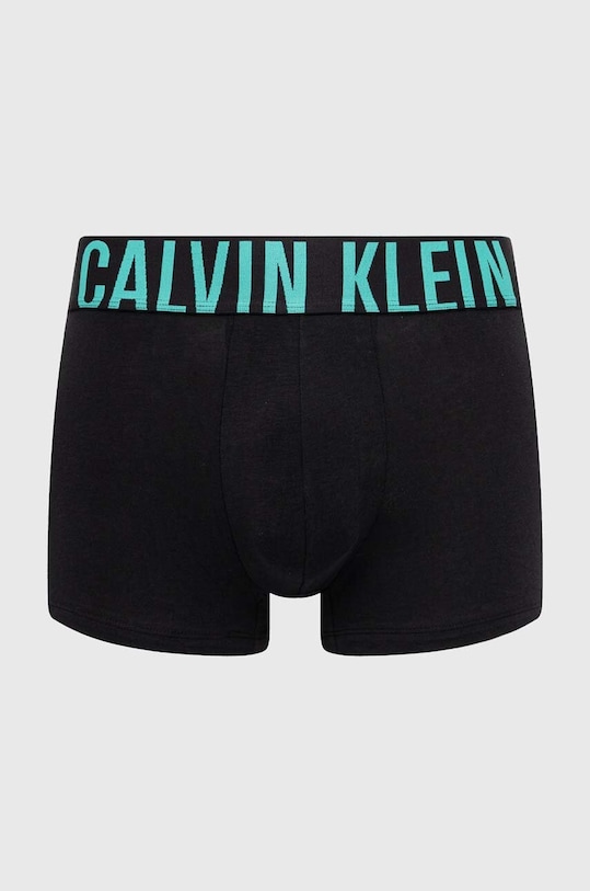 Calvin Klein Underwear боксерки мъжки от памук с еластан 3 броя черен 000NB3608A