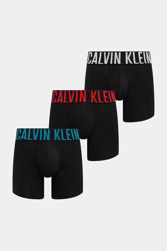 Calvin Klein Underwear boxer aderenti da uomo con cotone pacco da 3 nero 000NB3609A