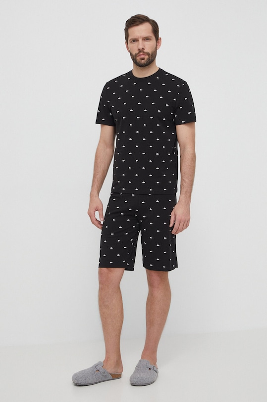 Пижама Lacoste комплект черен 4H3304