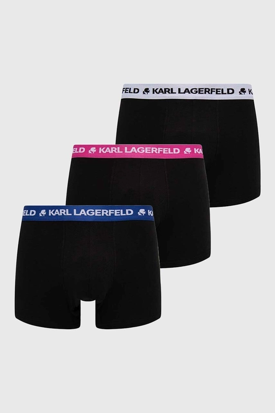 Karl Lagerfeld bokserki 3-pack dzianina czarny 240M2108