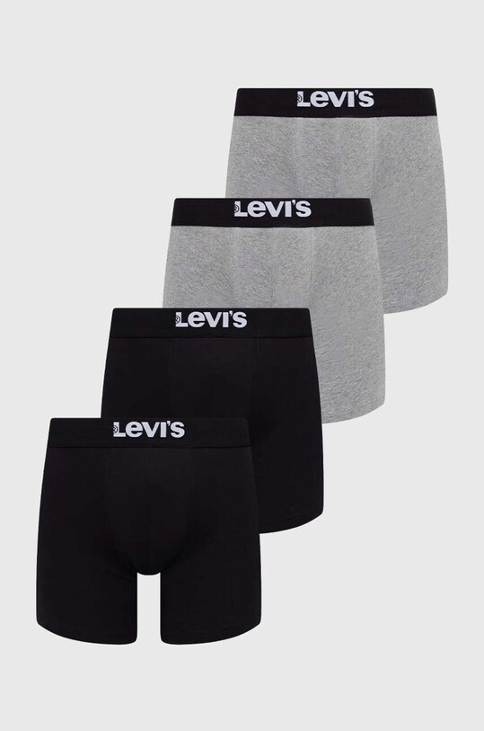 Μποξεράκια Levi's 4-pack μελανζέ μαύρο 37149.0820