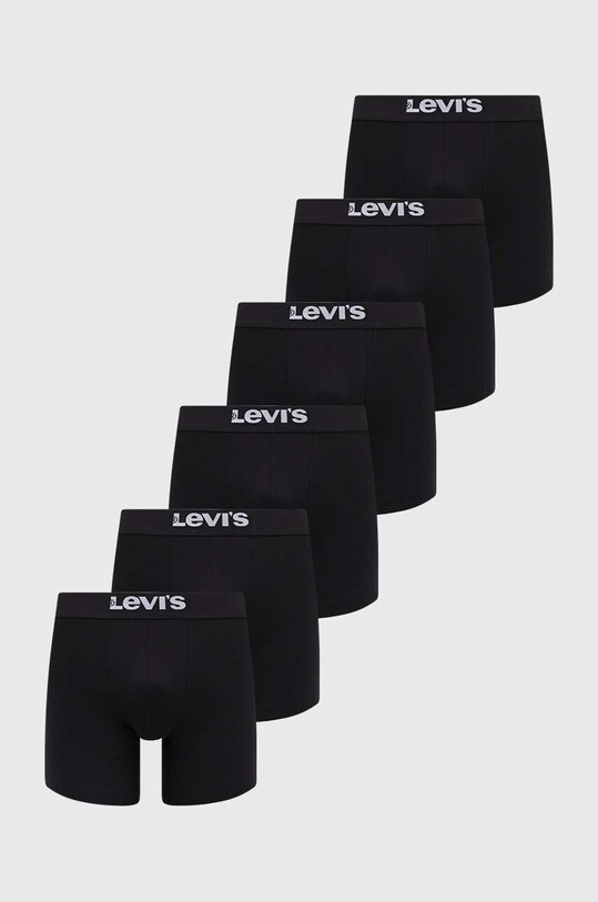 Боксеры Levi's 6 шт трикотаж чёрный 37149.0797