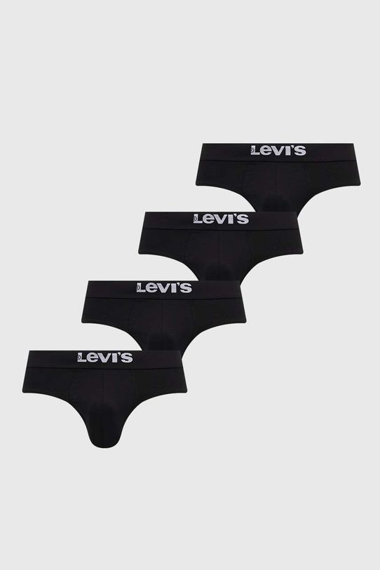 Σλιπ Levi's 4-pack πλεκτό ύφασμα μαύρο 37149.0799