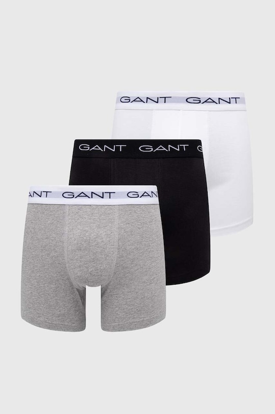 Gant bokserki 3-pack dzianina szary 900013004
