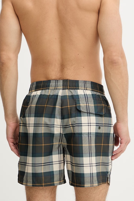 Дрехи Barbour плувни шорти мъжки Staple Tartan Swim Short MSW0065 зелен