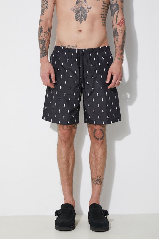 Μαγιό Neil Barrett All-Over Micro Bolts Swim Long Shorts