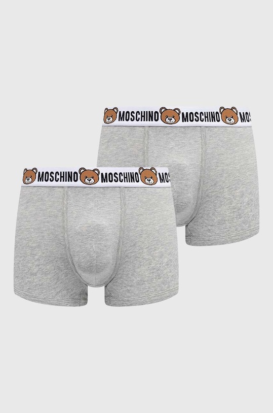 Moschino Underwear bokserki 2-pack drobny wzór szary 1387.4402