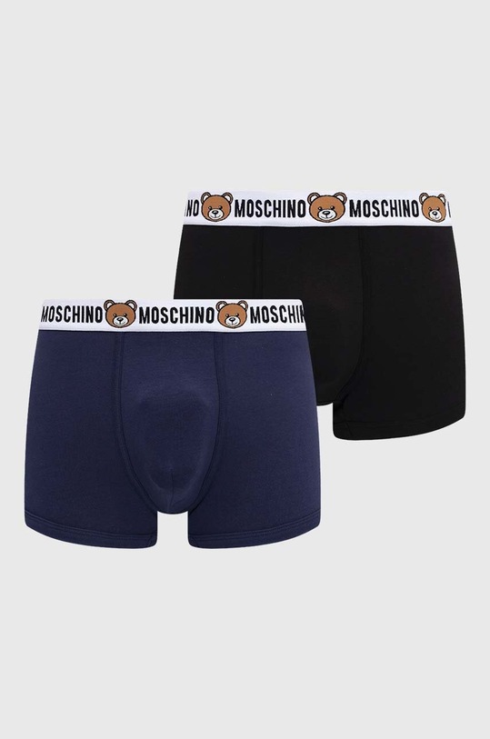 Moschino Underwear bokserki 2-pack drobny wzór granatowy 1387.4402