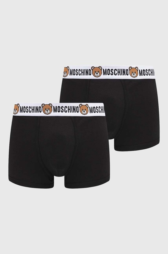 Moschino Underwear bokserki 2-pack drobny wzór czarny 1387.4402