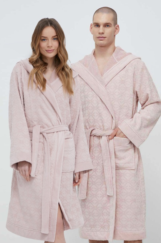 United Colors of Benetton szlafrok bawełniany dzianina różowy 6FH328016