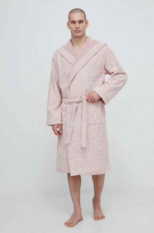 United Colors of Benetton szlafrok bawełniany 6FH328016 różowy SS24