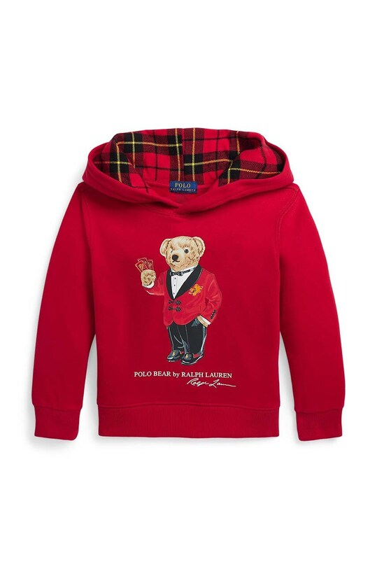 Dječja dukserica Polo Ralph Lauren s kapuljačom crvena 322926933001