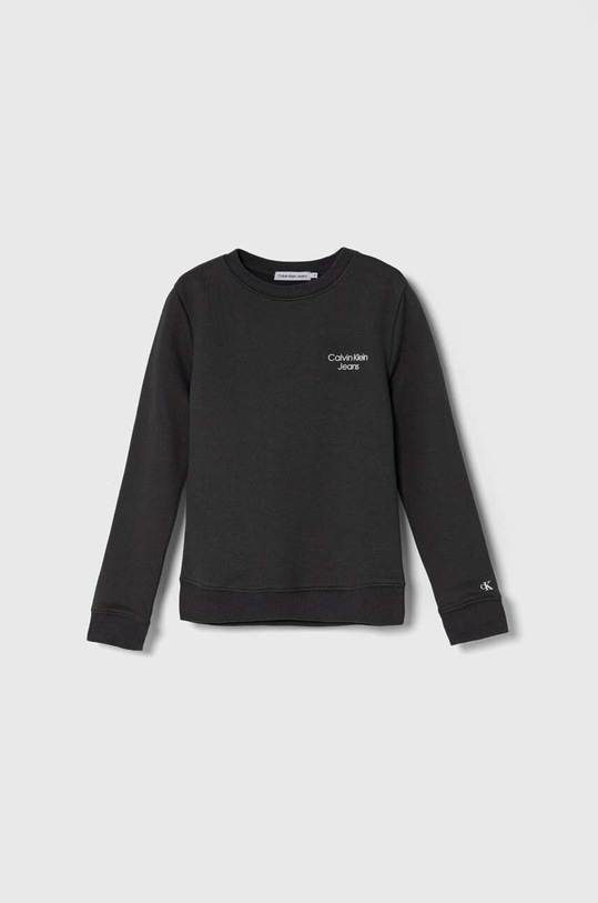 Dětská mikina Calvin Klein Jeans bez kapuce černá IB0IB01292.128.176.PPYH