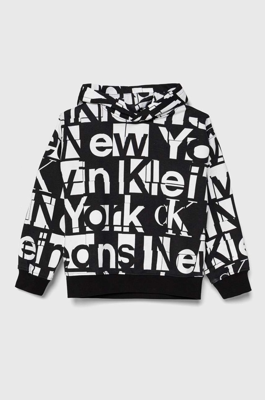 Παιδική βαμβακερή μπλούζα Calvin Klein Jeans βαμβάκι μαύρο IB0IB01942.128.176.PPYH
