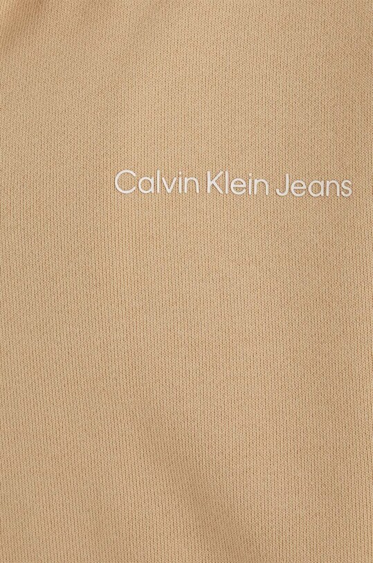 Calvin Klein Jeans bluza bawełniana dziecięca beżowy IU0IU00547.PPYH