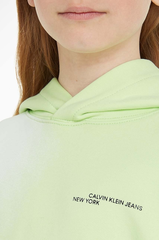 Calvin Klein Jeans bluza bawełniana dziecięca IU0IU00549.128.176.PPYH zielony