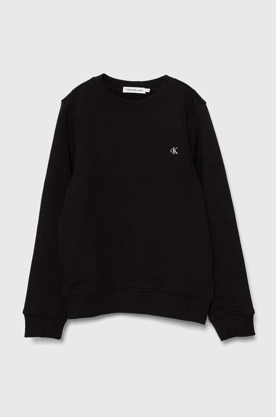 Dětská mikina Calvin Klein Jeans bez kapuce černá IU0IU00570.128.176.PPYH