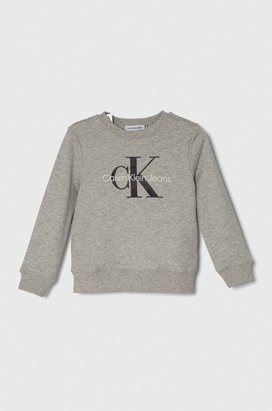 Детская хлопковая кофта Calvin Klein Jeans хлопок серый IU0IU00602.128.176.PPYH