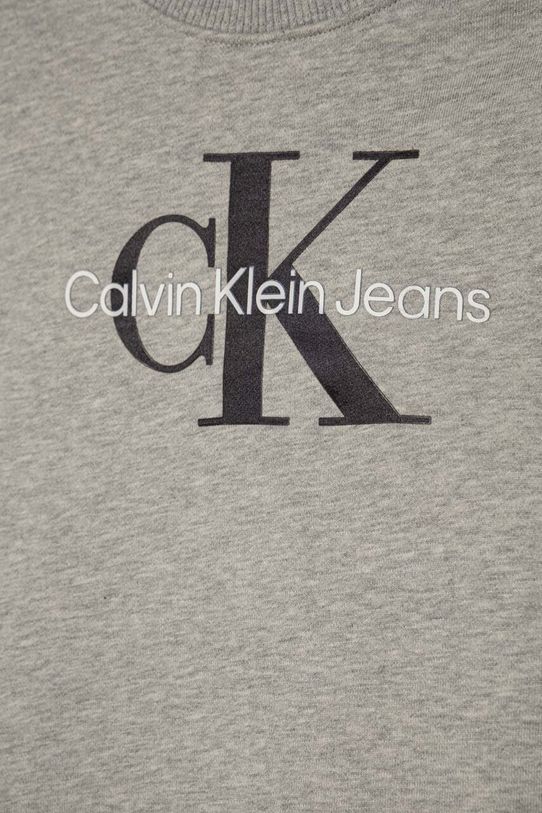 Мальчик Детская хлопковая кофта Calvin Klein Jeans IU0IU00602.128.176.PPYH серый