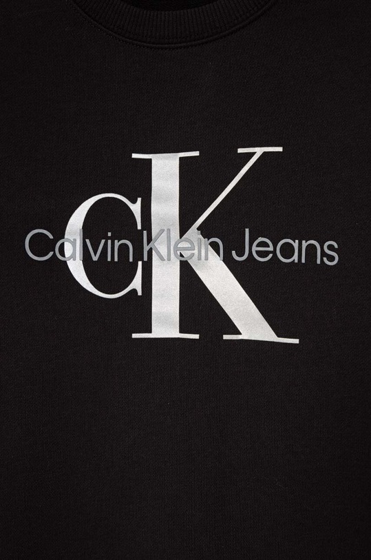 CHLAPEC Dětská bavlněná mikina Calvin Klein Jeans IU0IU00602.128.176.PPYH černá