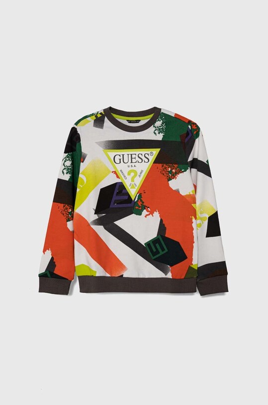 Dětská bavlněná mikina Guess potisk vícebarevná L4RQ01.KA6R3.PPYH