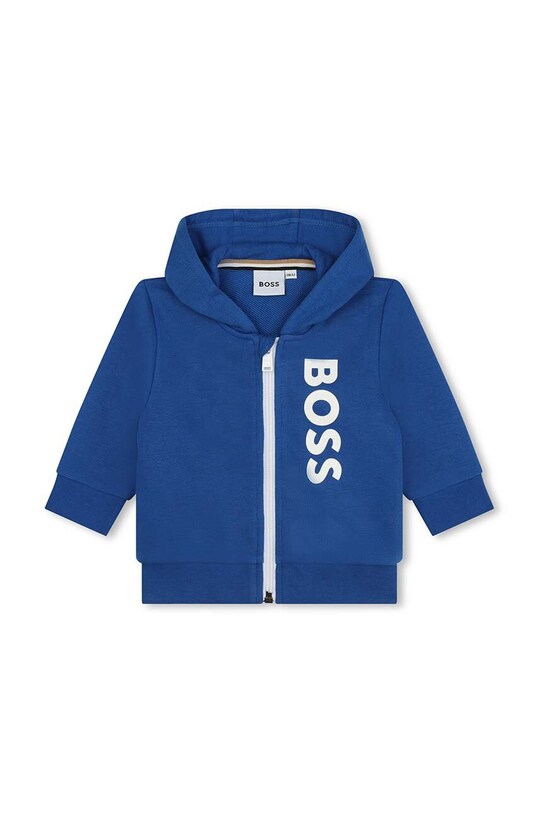 Кофта для немовлят BOSS з капюшоном блакитний J50591.67.81