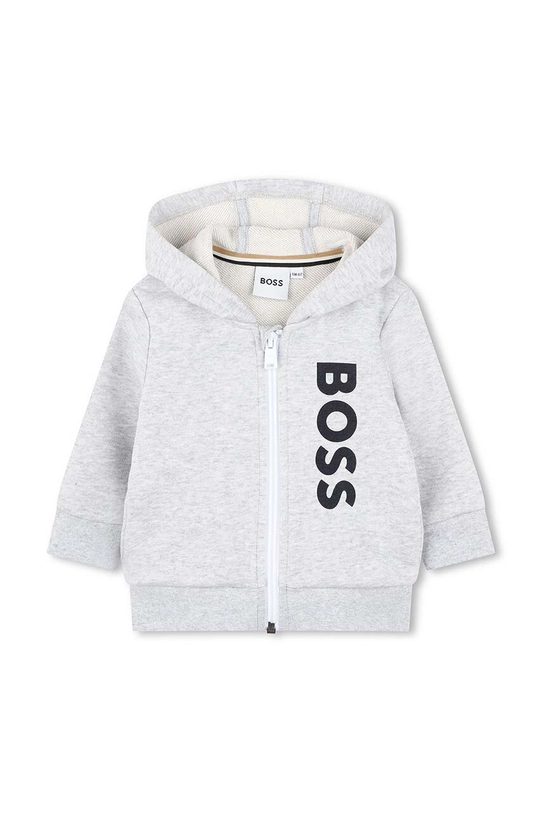 BOSS bluza niemowlęca z kapturem szary J50591.67.81